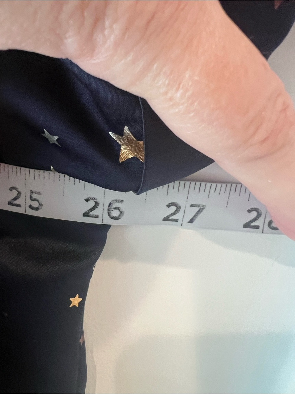 Entro Navy Top with Metallic Gold Star Print Size XL - Picture 11 of 16